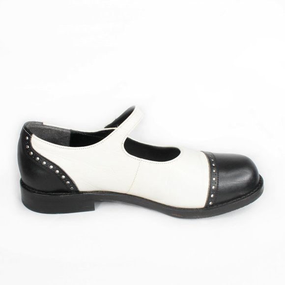 SOLD*************Comme Des Garcons Shoes Black White Mary Janes - Picture 5 of 16